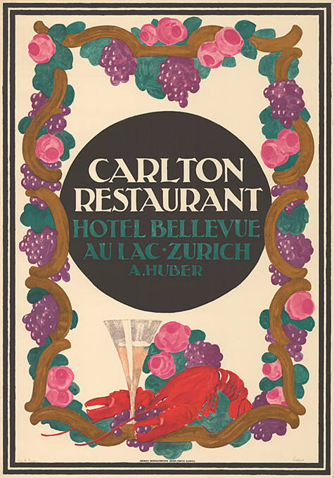 Carlton Restaurant, Hotel Bellevue au Lac, Zürich