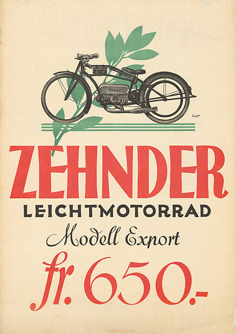 Zehnder, Leichtmotorrad, Modell Export, Fr. 650.–