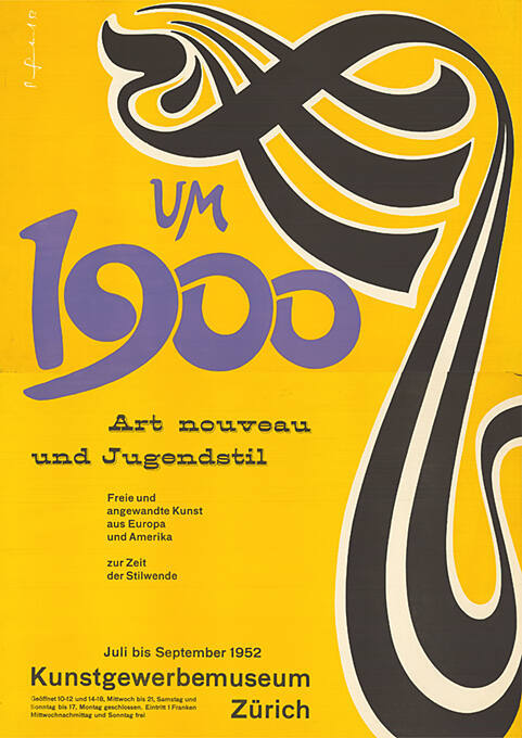 Um 1900, Art nouveau und Jugendstil, Kunstgewerbemuseum Zürich