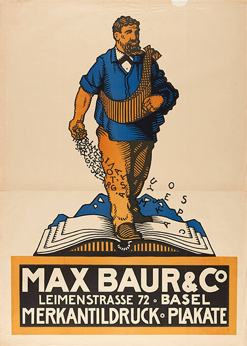 Max Baur & Co, Basel, Merkantildruck-Plakate