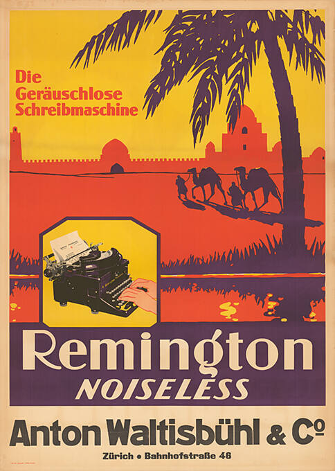 Die Geräuschlose Schreibmaschine, Remington noiseless, Anton Waltisbühl & Co.