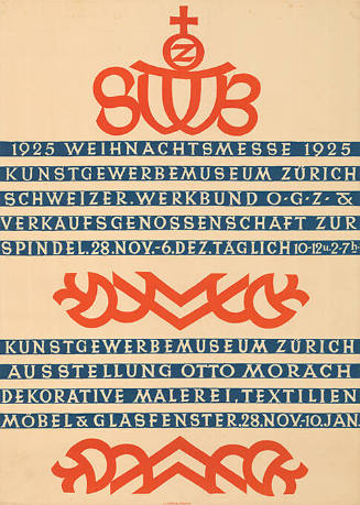 SWB, Weihnachtsmesse 1925, Ausstellung Otto Morach […], Kunstgewerbemuseum Zürich