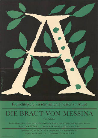 A, Freilichtspiele im Römischen Theater zu Augst, Die Braut von Messina, von Schiller