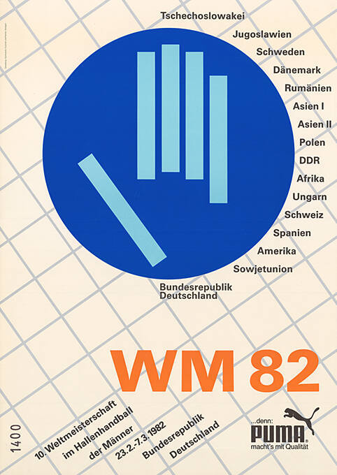 WM 82, 10. Weltmeisterschaft im Hallenhandball der Männer