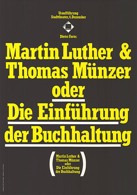 Martin Luther & Thomas Münzer oder Die Einführung der Buchhaltung