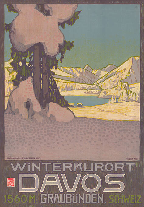 Winterkurort Davos, 1560m, Graubünden, Schweiz