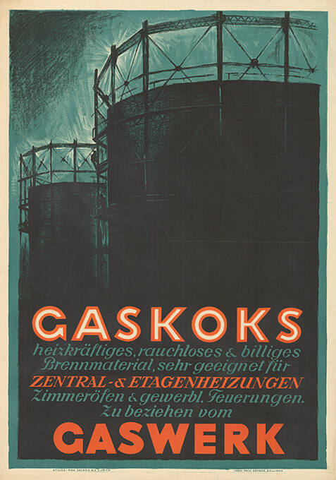 Gaskoks, Heizkräftiges, rauchloses und billiges Brennmaterial, sehr geeignet für Zentral- & Etagenheizungen [...], Gaswerk