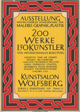 200 Werke, 130 Künstler, Kunstsalon Wolfsberg, Zürich