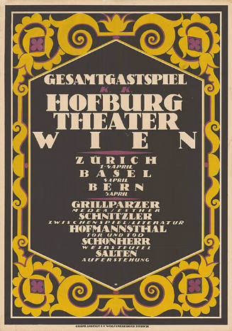 Gesamtgastspiel, Hofburgtheater Wien, Zürich, Basel, Bern