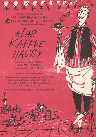 Das Kaffeehaus, Carlo Goldoni, Paul Burkhard, Freilichtaufführung, Zürichhorn