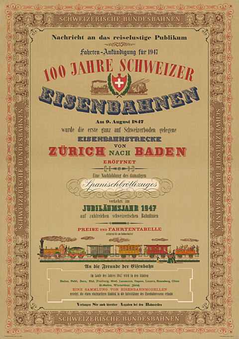 100 Jahre Schweizer Eisenbahnen