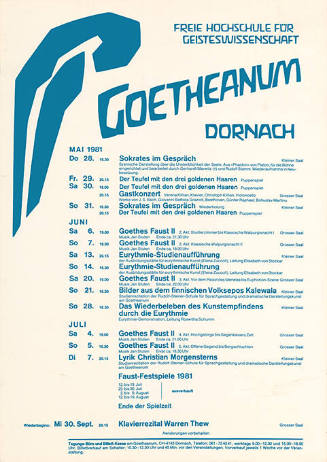 Freie Hochschule für Geisteswissenschaft, Goetheanum Dornach