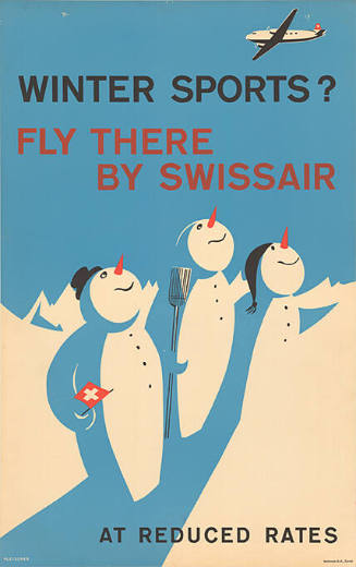 Winter Sports? Fly there by Swissair