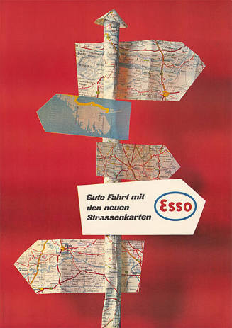 Gute Fahrt mit den neuen Strassenkarten, Esso