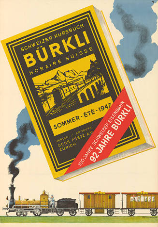 Schweizer Kursbuch, Bürkli, 100 Jahre Schweizer Eisenbahn, 92 Jahre Bürkli