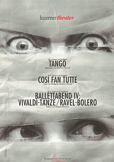 Tango, Cosi fan tutte, Ballettabend IV, Luzerner Theater