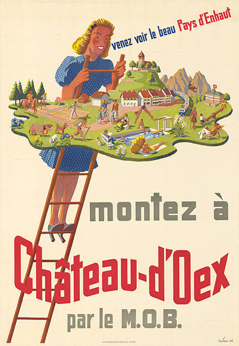 Château-d’Oex, Venez voir le beau Pays d’Enhaut, Montez à Château-d’Oex par le M.O.B.