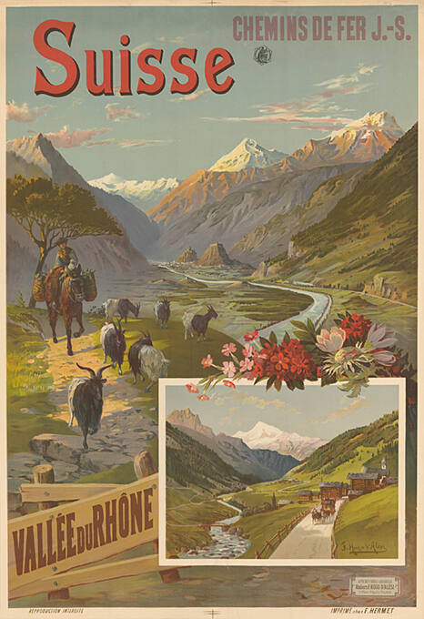 Suisse, Chemins de fer J.-S., Vallée du Rhône