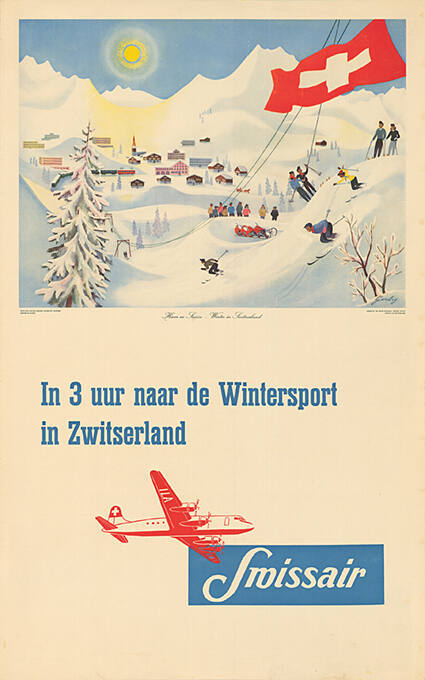 In 3 uur naar de Wintersport in Zwitserland, Swissair