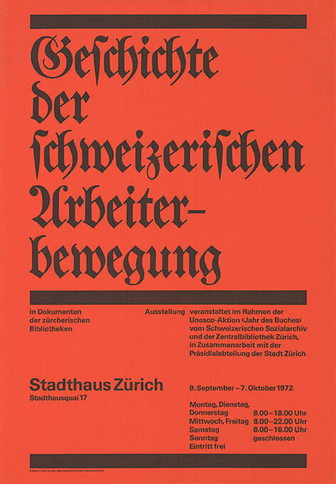 Geschichte der schweizerischen Arbeiterbewegung, Stadthaus Zürich