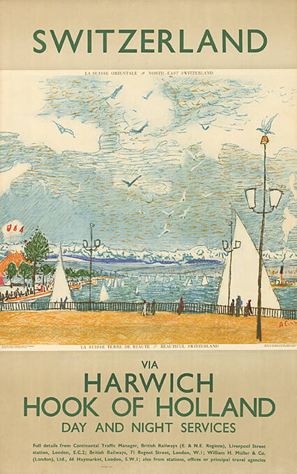 Switzerland via Harwich, Hook of Holland day and night services