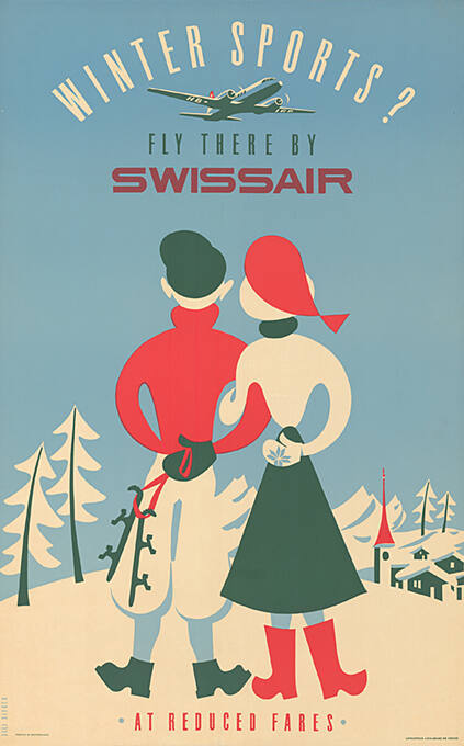 Winter Sports? Fly there by Swissair