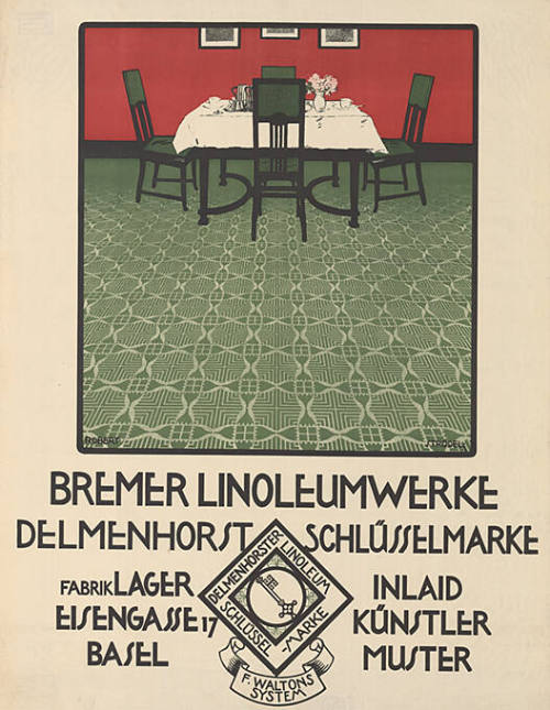 Bremer Linoleumwerke, Delmenhorst, Schlüsselmarke, Fabriklager Basel