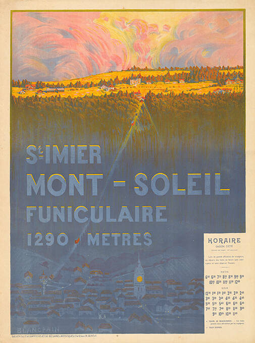 St. Imier - Mont Soleil, Funiculaire, 1290 mètres