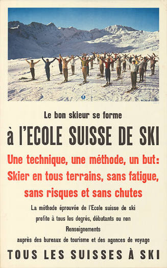 Le bon skieur se forme à l’école suisse de Ski […] Tous les suisses à ski