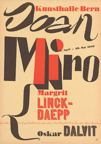 Joan Miró, Margrit Linck-Daepp, Oskar Dalvit, Kunsthalle Bern