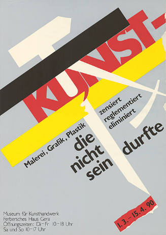 Kunst, die nicht sein durfte, Museum für Kunsthandwerk, Gera