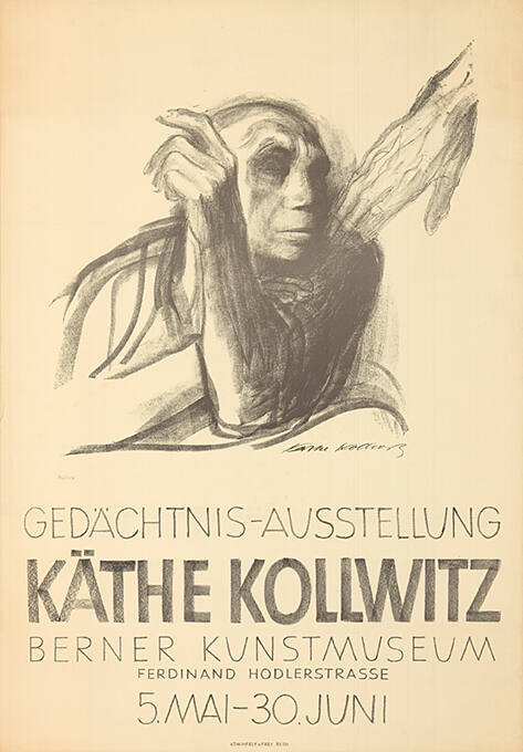 Gedächtnis-Ausstellung, Käthe Kollwitz, Berner Kunstmuseum