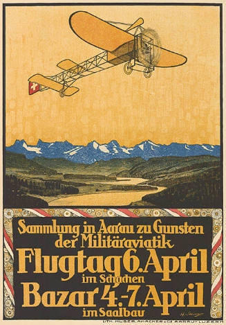 Sammlung in Aarau zugunsten der Militäraviatik, Flugtag 6. April im Schachen