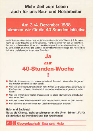 Ja zur 40-Stunden-Woche