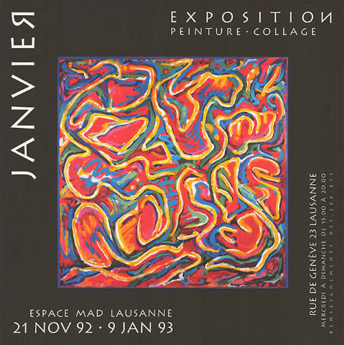 Janvier, Exposition peinture, Collage, Espace MAD, Lausanne