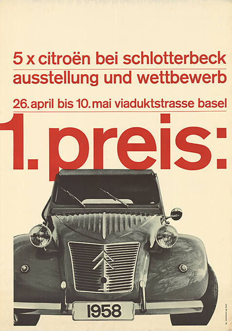 5 × Citroën bei Schlotterbeck, Ausstellung und Wettbewerb