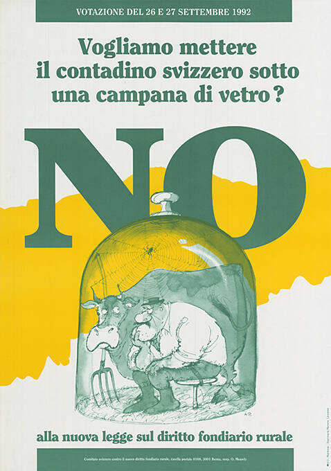 Vogliamo mettere il contadino svizzero sotto una campana di vetro? No alla nuova legge sul diritto fondiario rurale