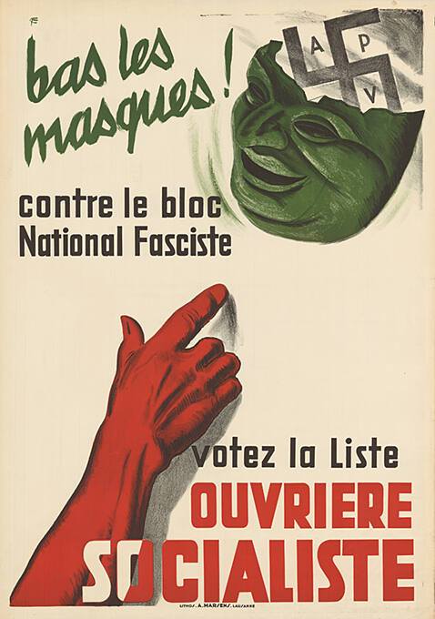 Bas les masques! Contre le bloc National Fasciste, votez la Liste ouvrière socialiste