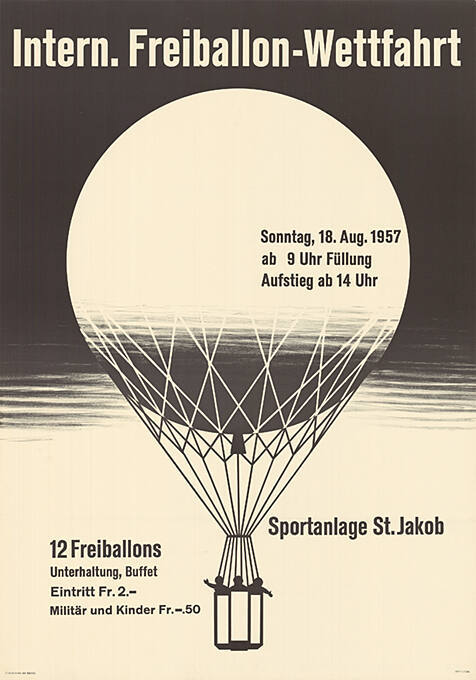 Intern. Freiballon-Wettfahrt, Sportanlage St. Jakob