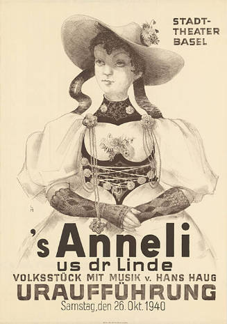 ’s Anneli us dr Linde, Volksstück mit Musik v. Hans Haug, Stadttheater Basel