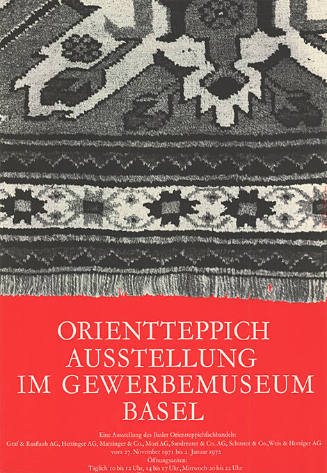 Orientteppich, Ausstellung im Gewerbemuseum Basel