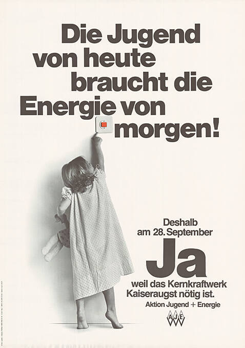 Die Jugend von heute braucht die Energie von morgen! Deshalb am 28. September Ja