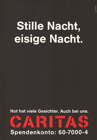 Stille Nacht, eisige Nacht. Caritas