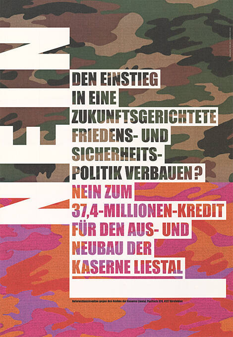 Den Einstieg in eine zukunftsgerichtete Friedens- und Sicherheitspolitik verbauen? Nein zum 37.4 Millionen-Kredit für den Aus- und Neubau der Kaserne Liestal