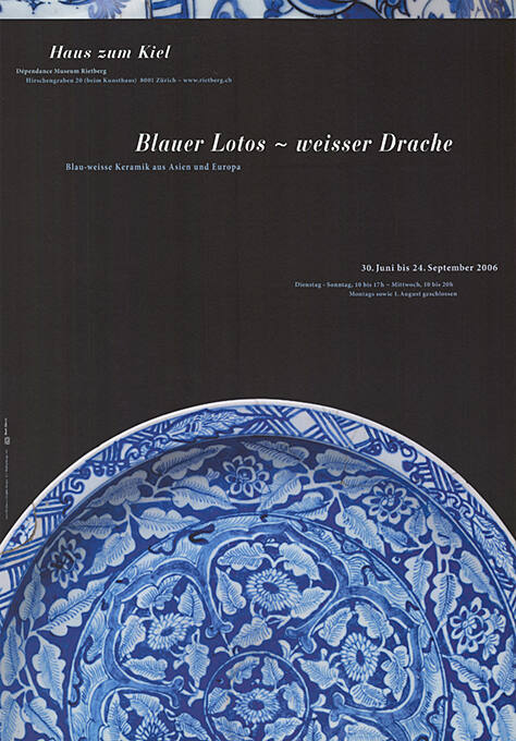 Blauer Lotos – weisser Drache, Haus zum Kiel, Zürich