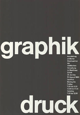 Graphik, Druck, Stadthaus Zürich