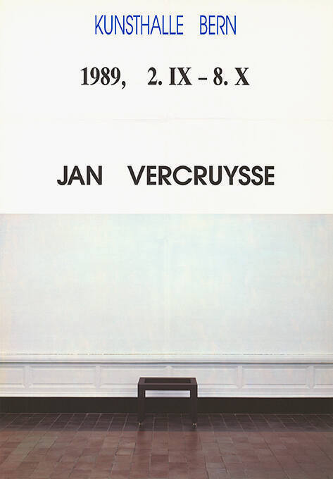 Jan Vercruysse, Kunsthalle Bern