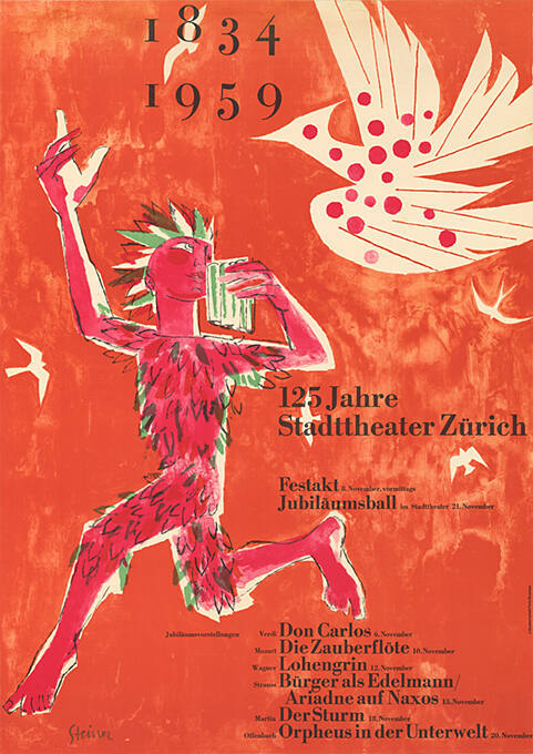 1834, 1959, 125 Jahre Stadttheater Zürich