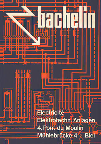 Bachelin, Electricité, Elektrotechn. Anlagen, 4, Pont du Moulin, Mühlebrücke 4, Biel