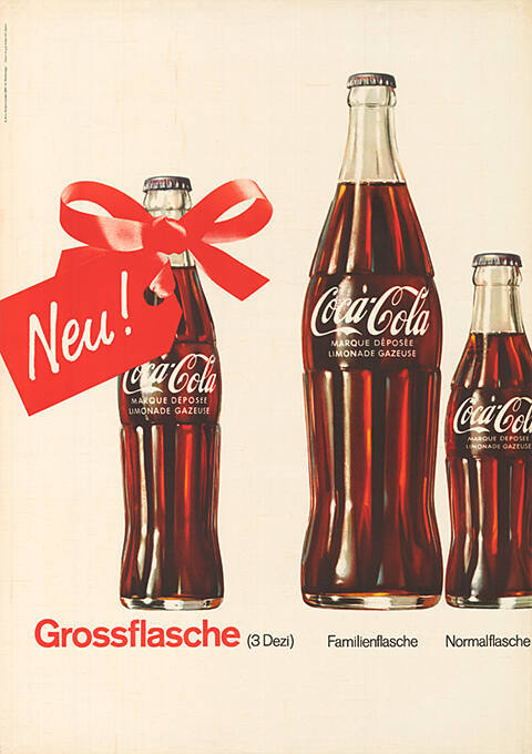 Coca-Cola, Neu! Grossflasche (3 Dezi), Familienflasche, Normalflasche